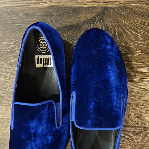 FITFLOP • Superskate Blue Velvet Slip-on Sneakers - Picture 2 of 3